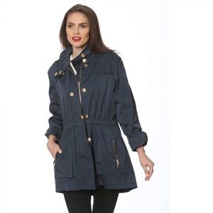 Navy jacket gold buttons